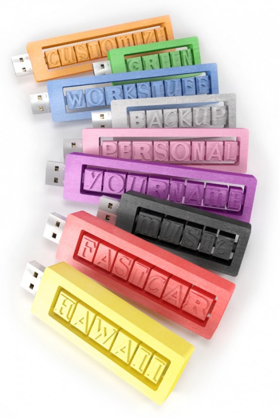 Custom USB Drive Choose from 9 colors and up to 8 letters/numbers by
