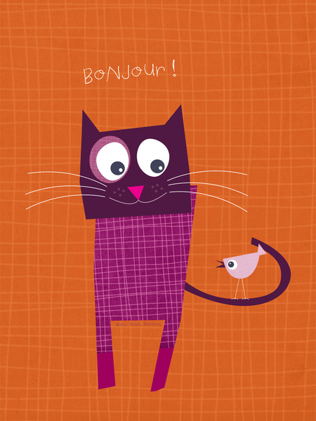 Bonjour Mon Petit Chat Hello My Little Kitten By Jaysan Studio On The Bazaar